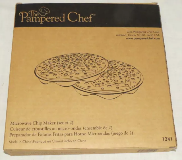 Pampered Chef Microondas Chip Maker - Conjunto De 2-1241 3