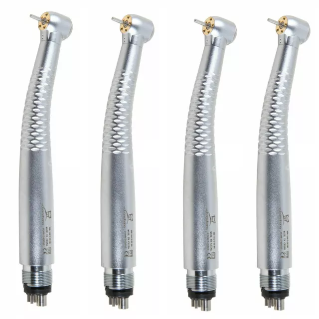 4x Dental LED High Speed Handpiece 5 Bulbs Light 4 Hole Fiber Optic yabangbang