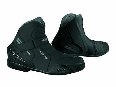 Motorcycle Motorbike Ventilated Race Touring Sport Leather Boots Black 44
