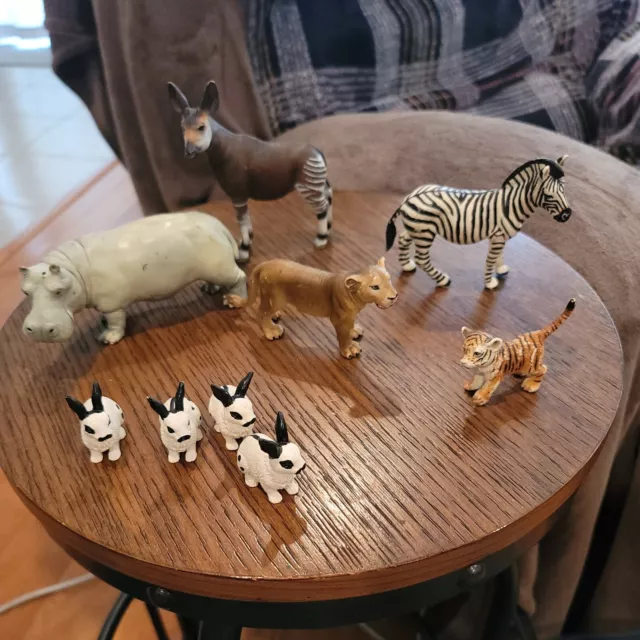 Schleich Safari Animals,  Lot Of 9