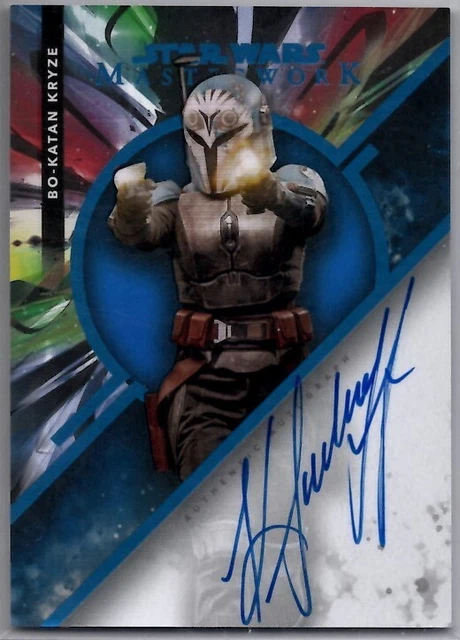 2022 Star Wars Masterwork Katee Sackhoff Bo-Katan Kryze Auto Blue Foil #87/99