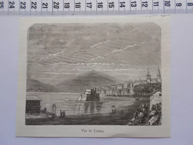 G67  / Gravure 1877 /   Vue De Toulon
