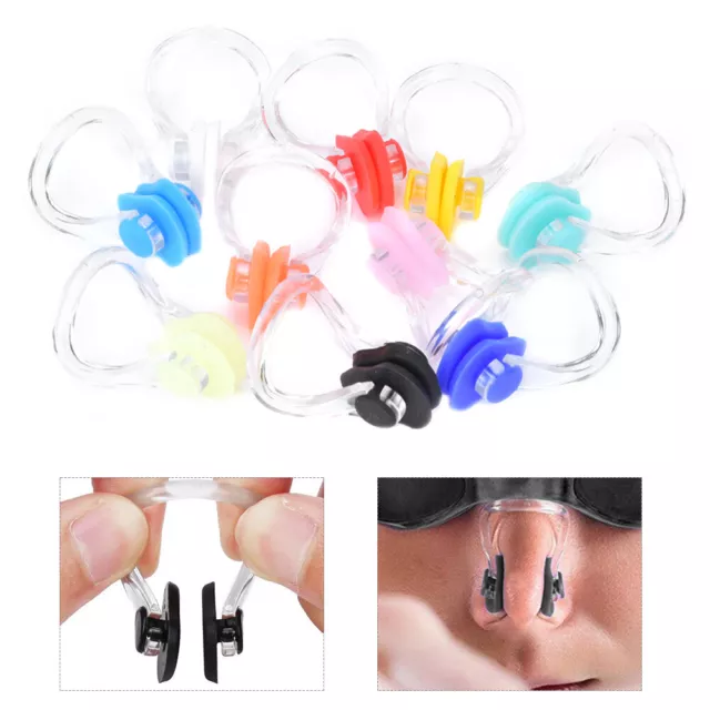 20PCS 10 Colors Silicone Waterproof Swimming Nose Clip Swim Equipment Suppli IDS