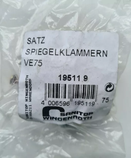 Sanitop 195119 Satz Spiegelklammern VE75