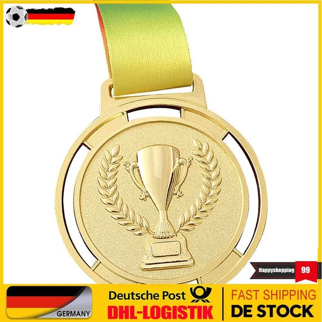 Torch Medal Souvenir Zinc Alloy Sport Competition Prize with Strap (Gold)