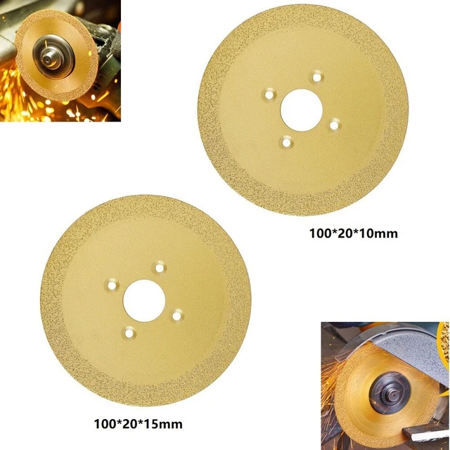 Disco de corte de vidrio 100*20*10 mm 100*20*15 mm 2 PIEZAS mármol dorado porcelana 2 PIEZAS
