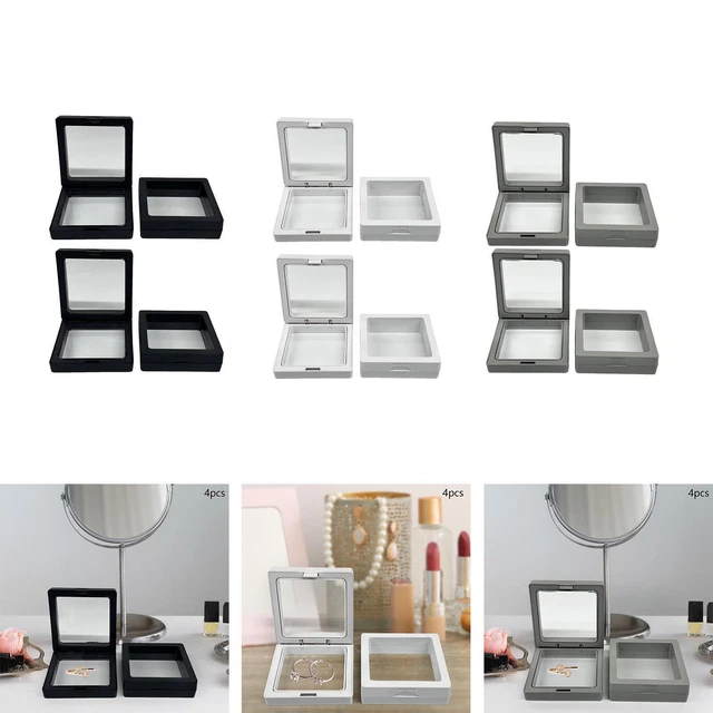 BOÎTE TRANSPARENTE AVEC cadre flottant 3D pour écran bijoux élégant 230