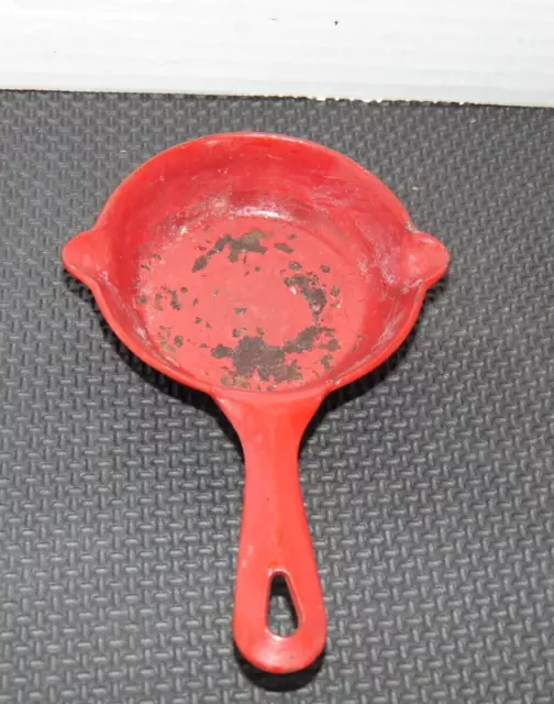 Vintage Cast Iron Enamel Skillet Ashtray Japan Red