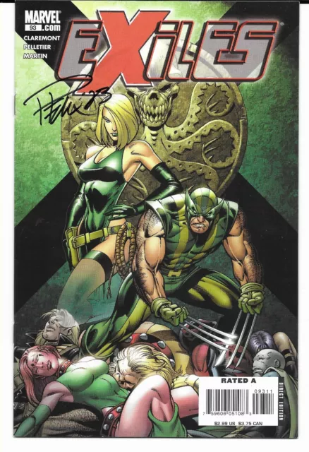 Exiles #93 SIGNED by Paul Pelletier - VF/NM - Marvel Comics - Chris Claremont