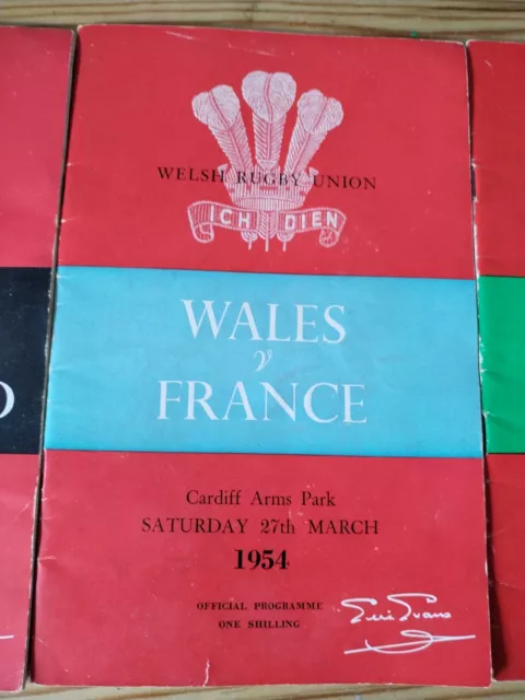 Welsh Rugby Union Programmes 1953/54/55 3