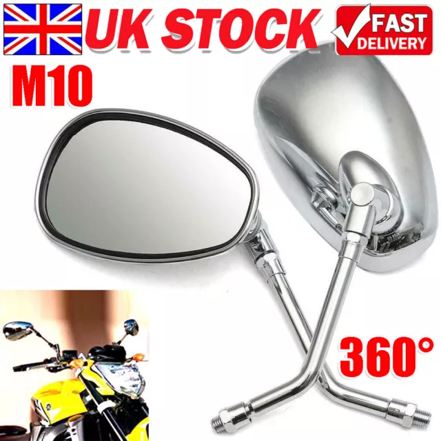 Motorcycle Bike Wing Rear View Side Mirrors Motorbike Rearview M10 Universal