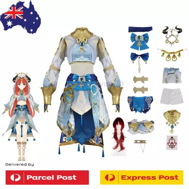 Genshin Impact Nilou Cosplay Full Set Deluxe Uniform Halloween Costume Xmas Gift