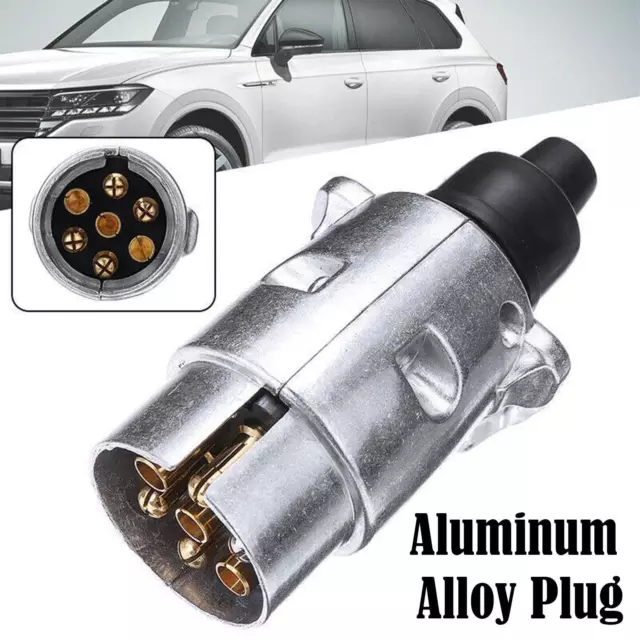 7 Pin METAL PLUG Towing Car Van Trailer 12V Supplies