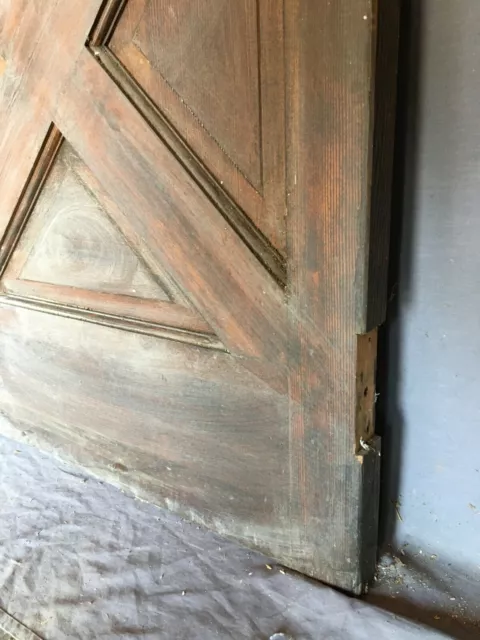 1 Antique Exterior 12 Lite Diamond Pattern 30x80 Entryway Door VTG Old 453 -21B 3