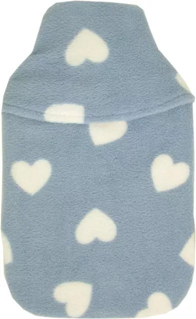 Vagabond 2L Blue Hearts Hot Water Bottle and Cover