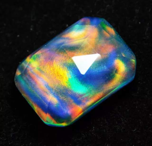 Opale de feu Aurora certifiée 15 ct, pierre précieuse naturelle taille...