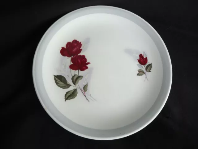 vintage wood & sons red rose grey bread & butter plate