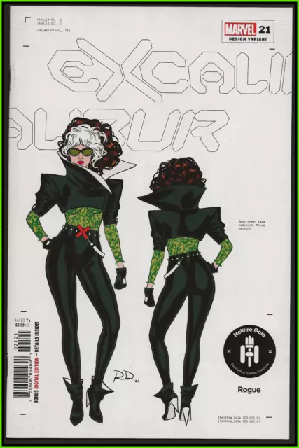 Excalibur #21 (2021) Dauterman 1:50 Rogue Gala Design Variant X-Men Marvel Vf/Nm