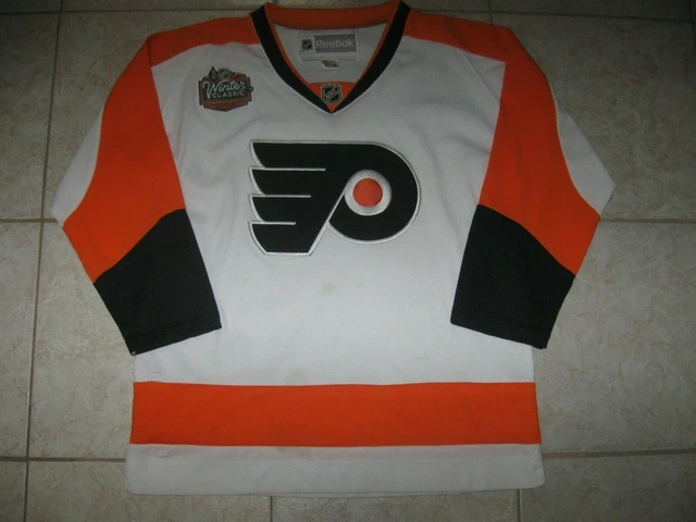PHILADELPHIA FLYERS WINTER Classic OFF. LIC. REEBOK Jersey, Size Youth