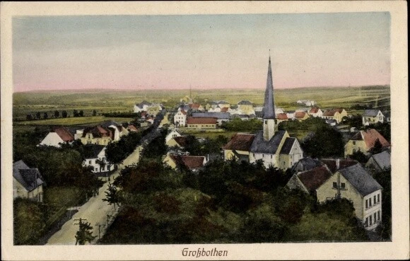 Ak Großbothen Grimma in Sachsen, Stadt und Kirche - 3390452
