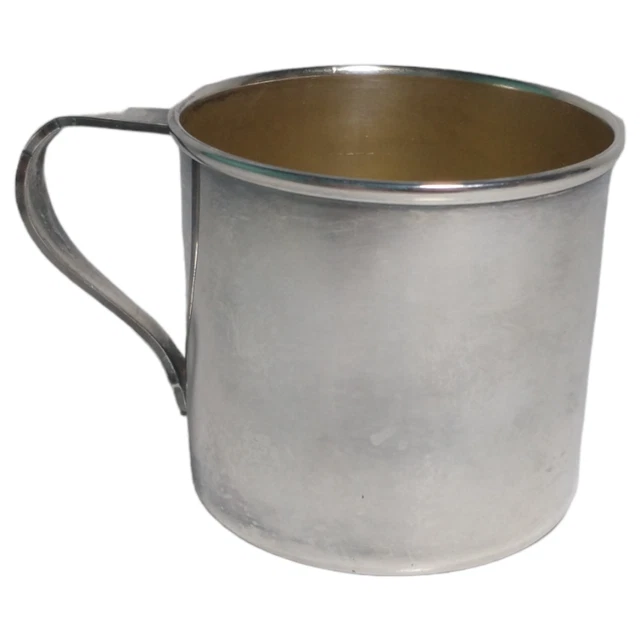 WM Rogers & Son 1942 Silver Plated Copper Baby Cup Mug No Mono 2 1/2”H 3 3/4”W