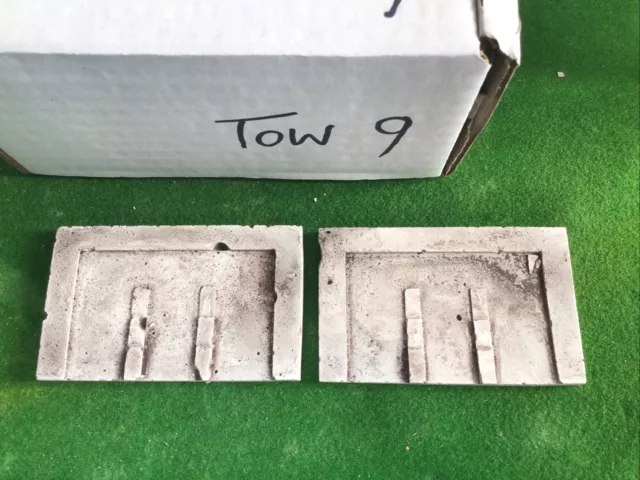 N scale, Concrete Style Twin Track Bridge ABUTMENTS - Painted TOW9