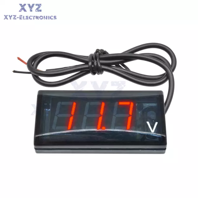 12V Digital LED Display Voltmeter Voltage Gauge Panel Meter For Car Motorcycle