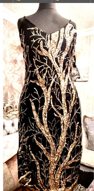 slim fit dress slacks The Jovani Black/Gold Sequin Short Formal Dress 6 main image 1