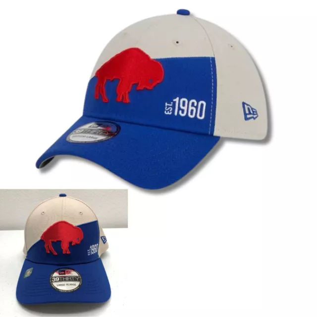 Buffalo Bills Hat Cap Fitted Mens Large / Extra Large Red Blue New Era Football