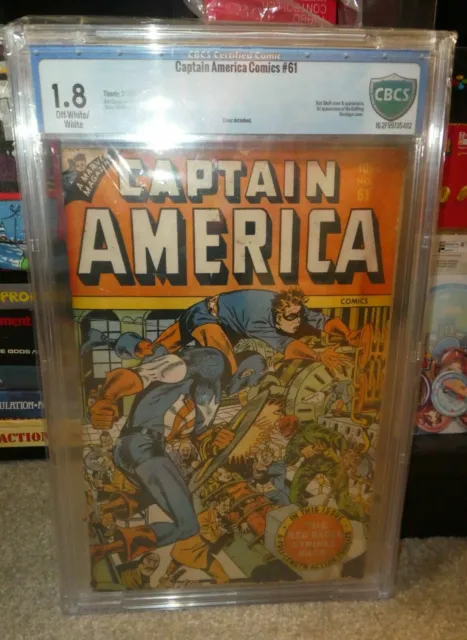 Atlas Marvel comic Golden Captain America 1.8 61 CBCS cgc RED SKULL bondage 1947