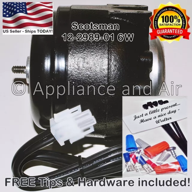 SCOTSMAN 12-2989-01 115V, 6W Condenser Fan Motor with OEM Plug - SHIPS TODAY!