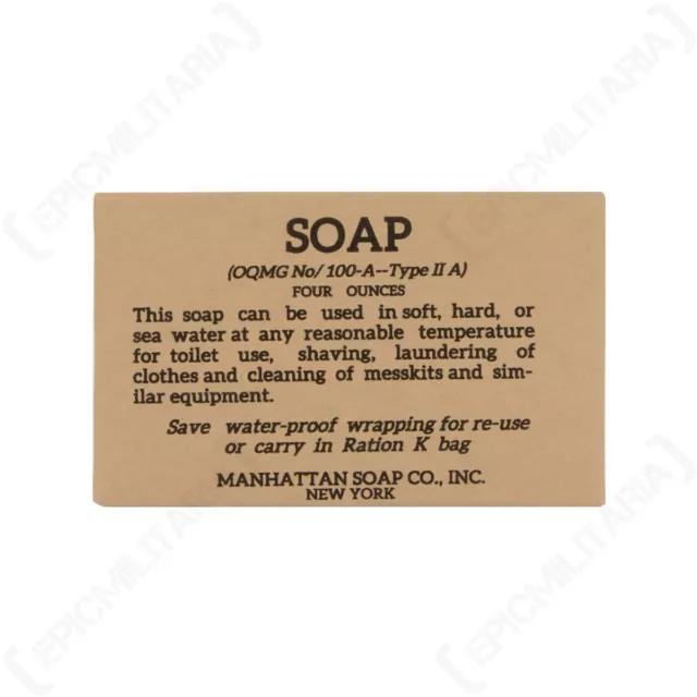 WW2 US Army Soap Packet Box Re-enactment Pesonal Care Military