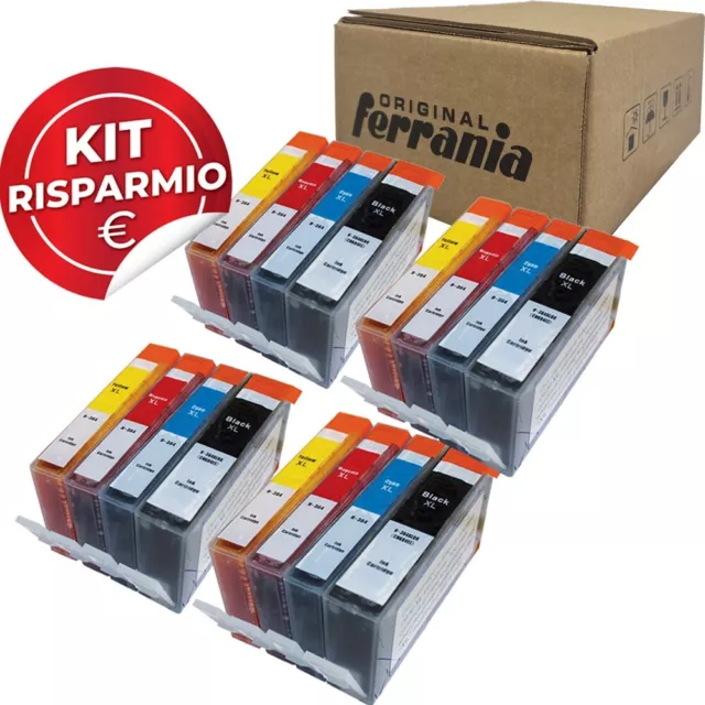 16 Cartucce Compatibili HP364XL KIT per Deskjet 3520, Officejet 4620, Photosmart