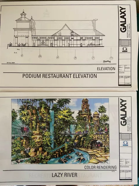 Galaxy Hotel Resort Macau China Architectural Drawings Plans Pictures ~125 11x17 2