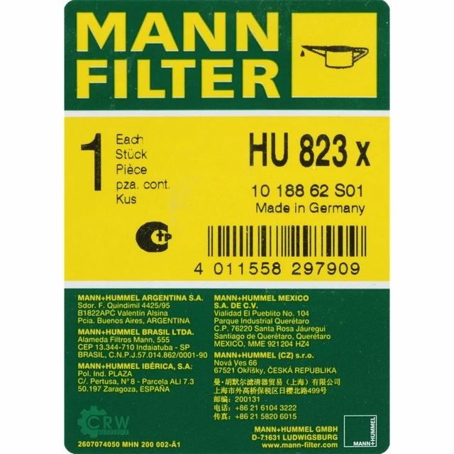 Filtro man del pacchetto di ispezione Set 5W30 Olio Motore A Lunga Durata per 10