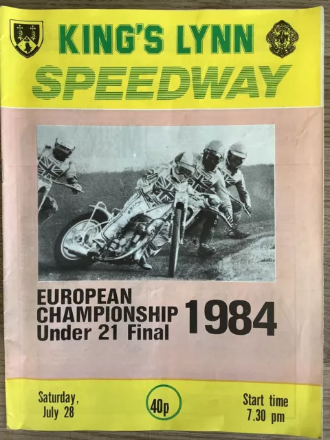 1984 European Under-21 Championship Final programme - King’s Lynn