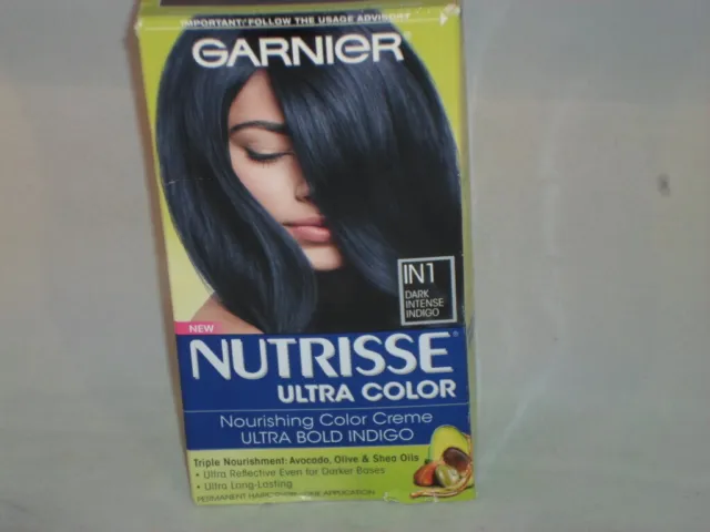 2. Garnier Nutrisse Ultra Color Nourishing Hair Color Creme, IN1 Dark Intense Indigo - wide 6
