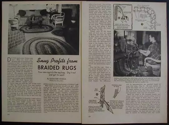 Alfombra trenzada cómo hacer 1949 PLANOS lana trapo