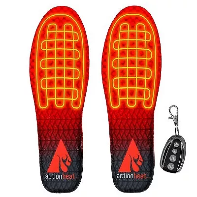 ActionHeat Rechargeable Heated Insoles - Black L/XL