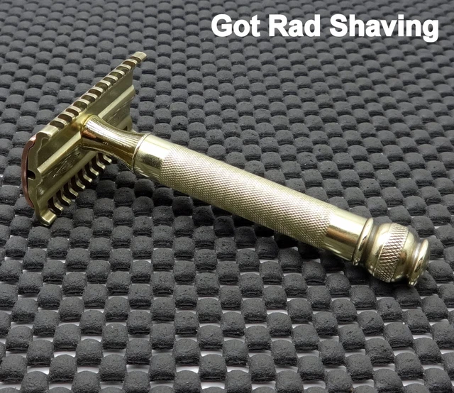 Vintage 1930's Gillette NEW Ball End DE Safety Razor 3 Piece Long Comb Clean!