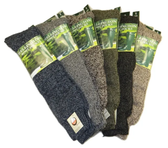 Mens Thermal Wellie Wellington Socks Boot Liners Welly Dry Warmers Warm UK 6-11