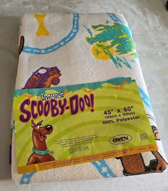 1999 Vintage Scooby Doo Blanket Brand New Cartoon Network