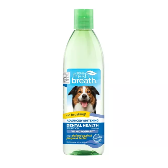 TropiClean Avanzado Blanqueamiento Perro Oral Cuidado Aditivo Agua 473ml