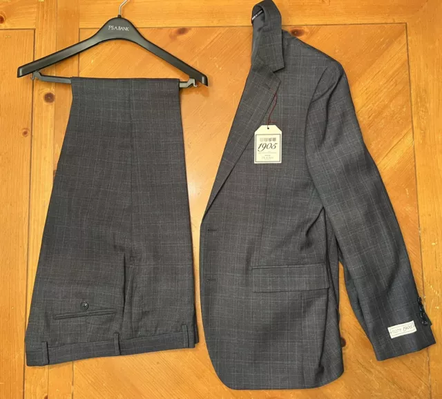 Jos. A. Bank 41 R (35 W)  plaids  2pc Wool Suit Men’s 2 Buttons, ( pants + jckt)