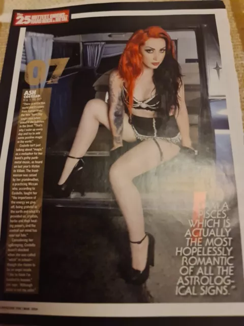 Ash Costello New Years Day  / Korn Head Fieldy Munky A4 Poster Revolver Magazine