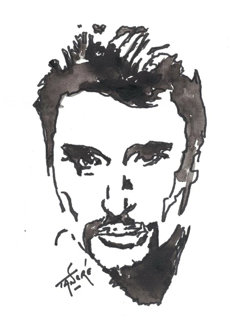 HUGUES AUFRAY ★ Fiche JOHNNY HALLYDAY Boos 40370 Collection - Antiquité