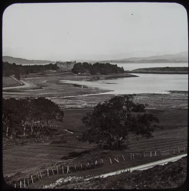 GWW Glas Magic Laterne Rutsche DUNSTAFFNAGE CASTLE C1890 FOTO SCHOTTLAND