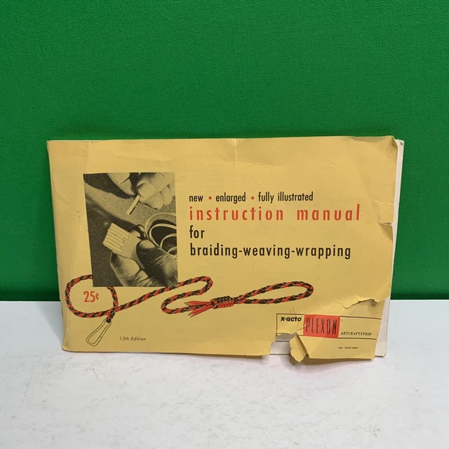 Manual de instrucciones para trenzar tejido envoltura X-Acto Plexon 13a edición