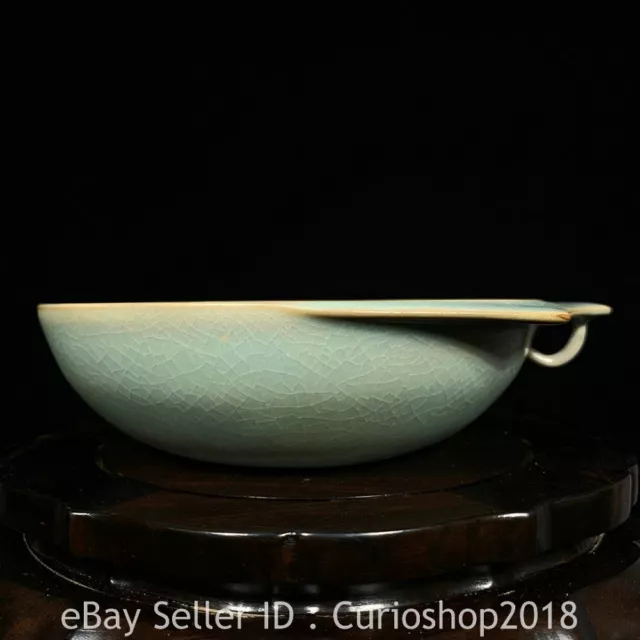 6.8" Antique Old Chinese Song Dynasty Ru Kiln Porcelain writing-brush washer