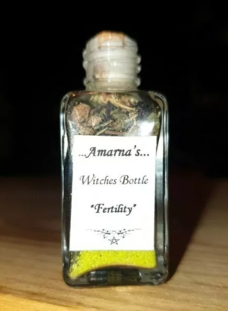 Original Amarna's 'Fertility' Witches Bottle. Wicca Herbs Witch in Kitchen Pagan